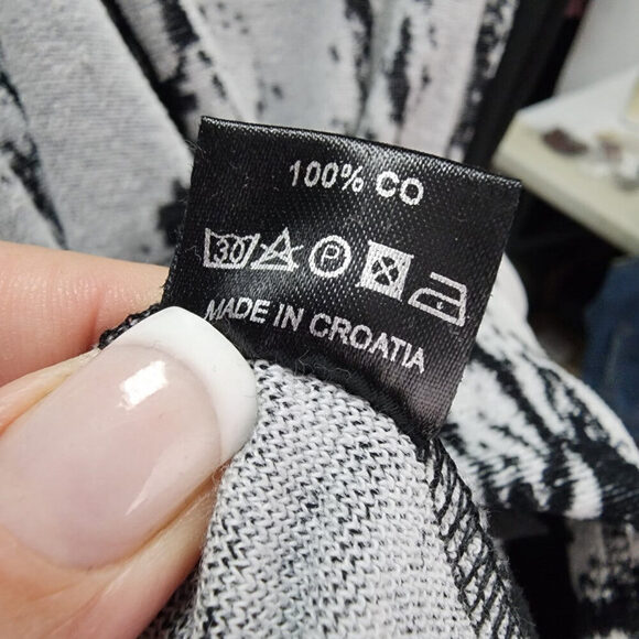 LINK Black & Grey Long Tunic Top Dress Size L - Picture 8 of 9